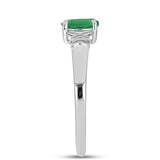 Inel din Argint 925 ( 2.68 grame ) cu Smarald Brazilian 0.76 Carate