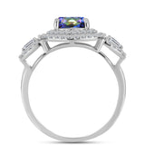 Inel din Argint 925 ( 4.06 grame ) cu Topaz Mistic și Zircon Alb 3.18 Carate