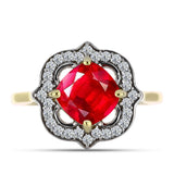 Inel din Argint 925 Placat cu Aur ( 3.13 grame ) cu Agat Roșu și Topaz Alb 2.6 Carate