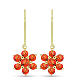 Cercei din Argint 925 Placat cu Aur ( 2.76 grame ) cu Turcoaz Mohave 1.93 Carate