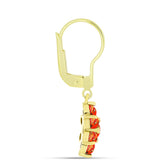 Cercei din Argint 925 Placat cu Aur ( 2.76 grame ) cu Turcoaz Mohave 1.93 Carate