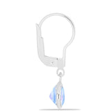 Set din Argint 925 ( 2.05 grame ) cu Peridot Changbai și Piatra Lunii Curcubeu 3.38 Carate ( Cercei )
