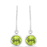 Set din Argint 925 ( 2.05 grame ) cu Peridot Changbai și Piatra Lunii Curcubeu 3.38 Carate ( Cercei )