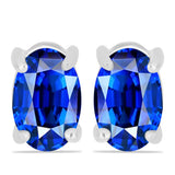 Cercei din Argint 925 ( 1.23 grame ) cu Safir Albastru Australian 1.32 Carate