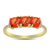 Inel din Argint 925 Placat cu Aur ( 2.01 grame ) cu Turcoaz Mohave și Topaz Alb 1.72 Carate