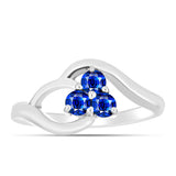 Inel din Argint 925 ( 2.38 grame ) cu Safir Albastru Australian 0.54 Carate