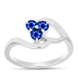 Inel din Argint 925 ( 2.38 grame ) cu Safir Albastru Australian 0.54 Carate