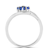 Inel din Argint 925 ( 2.38 grame ) cu Safir Albastru Australian 0.54 Carate