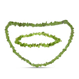 Set din Pepită ( 44.15 grame ) cu Peridot Changbai 220.76 Carate ( Colier+Brățară )