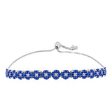 Brățară din Argint 925 ( 11.34 grame ) cu Safir Albastru Australian și Topaz Alb 9.17 Carate