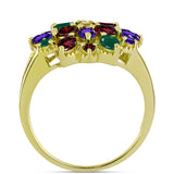 Inel din Argint 925 Placat cu Aur ( 4.91 grame ) cu Ametist Marocan și Agat Verde 2.31 Carate
