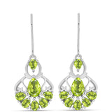 Cercei din Argint 925 ( 3.93 grame ) cu Peridot Changbai 3.49 Carate