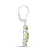Cercei din Argint 925 ( 3.93 grame ) cu Peridot Changbai 3.49 Carate