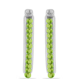 Cercei din Argint 925 ( 7.5 grame ) cu Peridot Changbai 3.9 Carate
