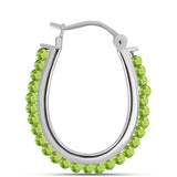 Cercei din Argint 925 ( 7.5 grame ) cu Peridot Changbai 3.9 Carate