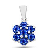 Pandantiv din Argint 925 ( 1.18 grame ) cu Safir Albastru Australian 1.24 Carate