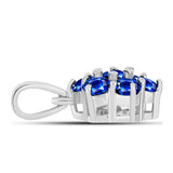 Pandantiv din Argint 925 ( 1.18 grame ) cu Safir Albastru Australian 1.24 Carate