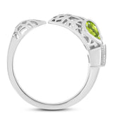 Inel din Argint 925 ( 3.44 grame ) cu Peridot Changbai 0.42 Carate