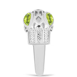Inel din Argint 925 ( 3.44 grame ) cu Peridot Changbai 0.42 Carate