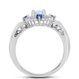 Inel din Argint 925 ( 3.61 grame ) cu Safir Albastru Australian și Piatra Lunii Curcubeu 1.2 Carate