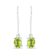 Cercei din Argint 925 ( 1.48 grame ) cu Peridot Changbai 0.94 Carate