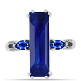 Inel din Argint 925 ( 3.52 grame ) cu Safir Albastru Australian 9.05 Carate
