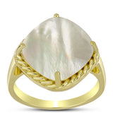 Inel din Argint 925 Placat cu Aur ( 4.25 grame ) cu Sidef 5.78 Carate