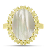 Inel din Argint 925 Placat cu Aur ( 4.04 grame ) cu Sidef 5.29 Carate