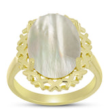 Inel din Argint 925 Placat cu Aur ( 4.04 grame ) cu Sidef 5.29 Carate