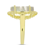 Inel din Argint 925 Placat cu Aur ( 4.04 grame ) cu Sidef 5.29 Carate