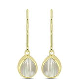 Cercei din Argint 925 Placat cu Aur ( 3.35 grame ) cu Sidef 3.9 Carate