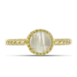 Inel din Argint 925 Placat cu Aur ( 2.96 grame ) cu Sidef 1.27 Carate
