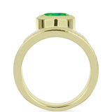 Inel din Argint 925 Placat cu Aur ( 9.36 grame ) cu Opal Verde Etiopian Lega Dembi 1.36 Carate