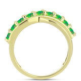 Inel din Argint 925 Placat cu Aur ( 3.08 grame ) cu Opal Verde Etiopian Lega Dembi 0.6 Carate