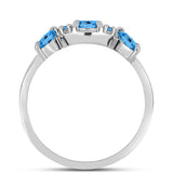 Inel din Argint 925 ( 2.66 grame ) cu Topaz Swiss Blue 1.5 Carate