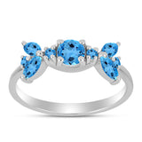 Inel din Argint 925 ( 2.66 grame ) cu Topaz Swiss Blue 1.5 Carate