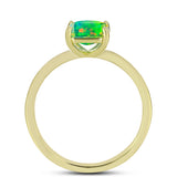 Inel din Argint 925 Placat cu Aur ( 2.02 grame ) cu Opal Verde Etiopian Lega Dembi 0.88 Carate