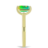 Inel din Argint 925 Placat cu Aur ( 2.02 grame ) cu Opal Verde Etiopian Lega Dembi 0.88 Carate