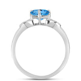 Inel din Argint 925 ( 2.51 grame ) cu Topaz Swiss Blue 2.09 Carate