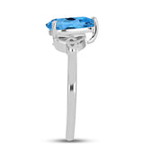Inel din Argint 925 ( 2.51 grame ) cu Topaz Swiss Blue 2.09 Carate