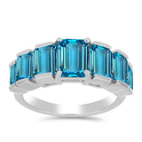 Inel din Argint 925 ( 4.22 grame ) cu Topaz Swiss Blue 6 Carate