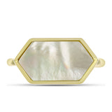 Inel din Argint 925 Placat cu Aur ( 2.49 grame ) cu Sidef 3.59 Carate