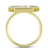 Inel din Argint 925 Placat cu Aur ( 2.49 grame ) cu Sidef 3.59 Carate