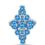Inel din Argint 925 ( 3.69 grame ) cu Topaz Swiss Blue 3.83 Carate