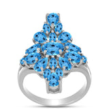 Inel din Argint 925 ( 3.69 grame ) cu Topaz Swiss Blue 3.83 Carate