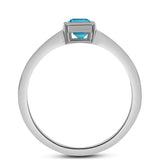Inel din Argint 925 ( 1.91 grame ) cu Topaz Swiss Blue 0.7 Carate