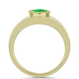 Inel din Argint 925 Placat cu Aur ( 3.33 grame ) cu Opal Verde Etiopian Lega Dembi 0.72 Carate