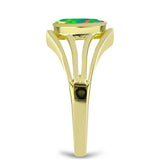 Inel din Argint 925 Placat cu Aur ( 3.33 grame ) cu Opal Verde Etiopian Lega Dembi 0.72 Carate