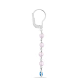 Cercei din Argint 925 ( 1.29 grame ) cu Topaz Swiss Blue 4.62 Carate