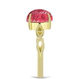 Inel din Argint 925 Placat cu Aur ( 2.57 grame ) cu Thulit 4.55 Carate